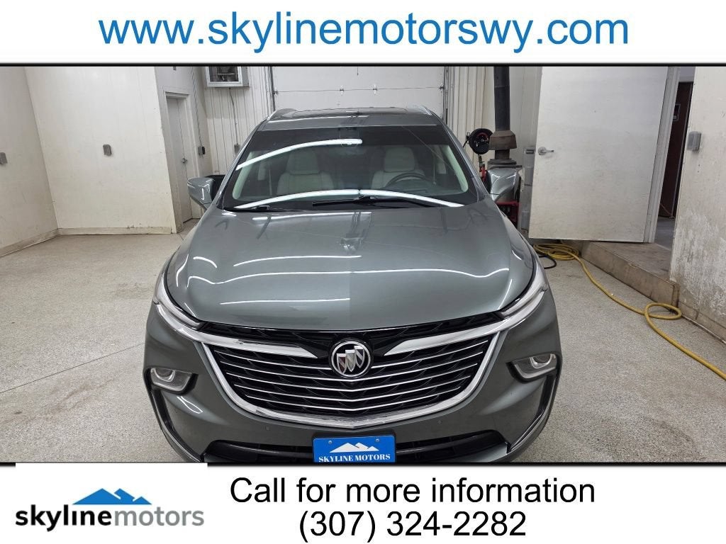 2023 Buick Enclave Premium in Sage Metallic — front three-quarter view