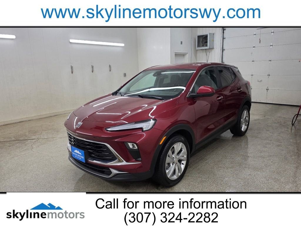 2024 Buick Encore GX Preferred in Cinnabar Metallic — front three-quarter view